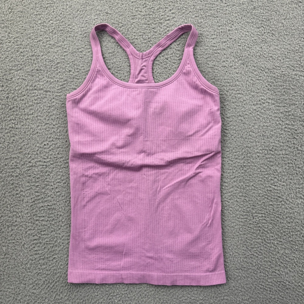 Lululemon Ebb To Street Tank Top Dahlia Mauve Athletic Athleisure Women's 8